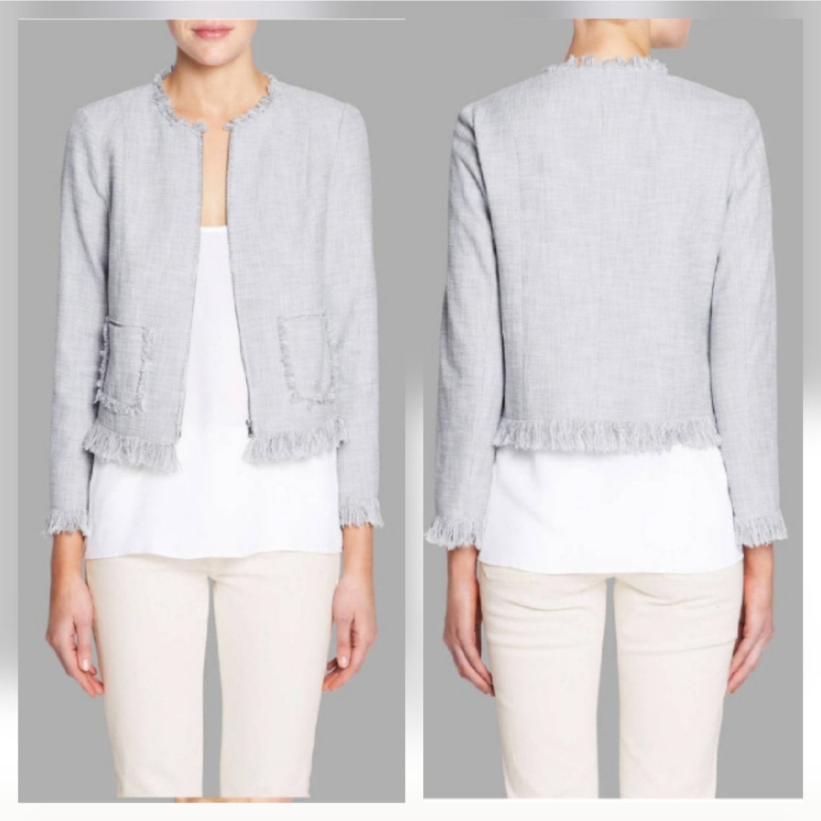 Rebecca Taylor Slub Suiting Jacket, Size 10